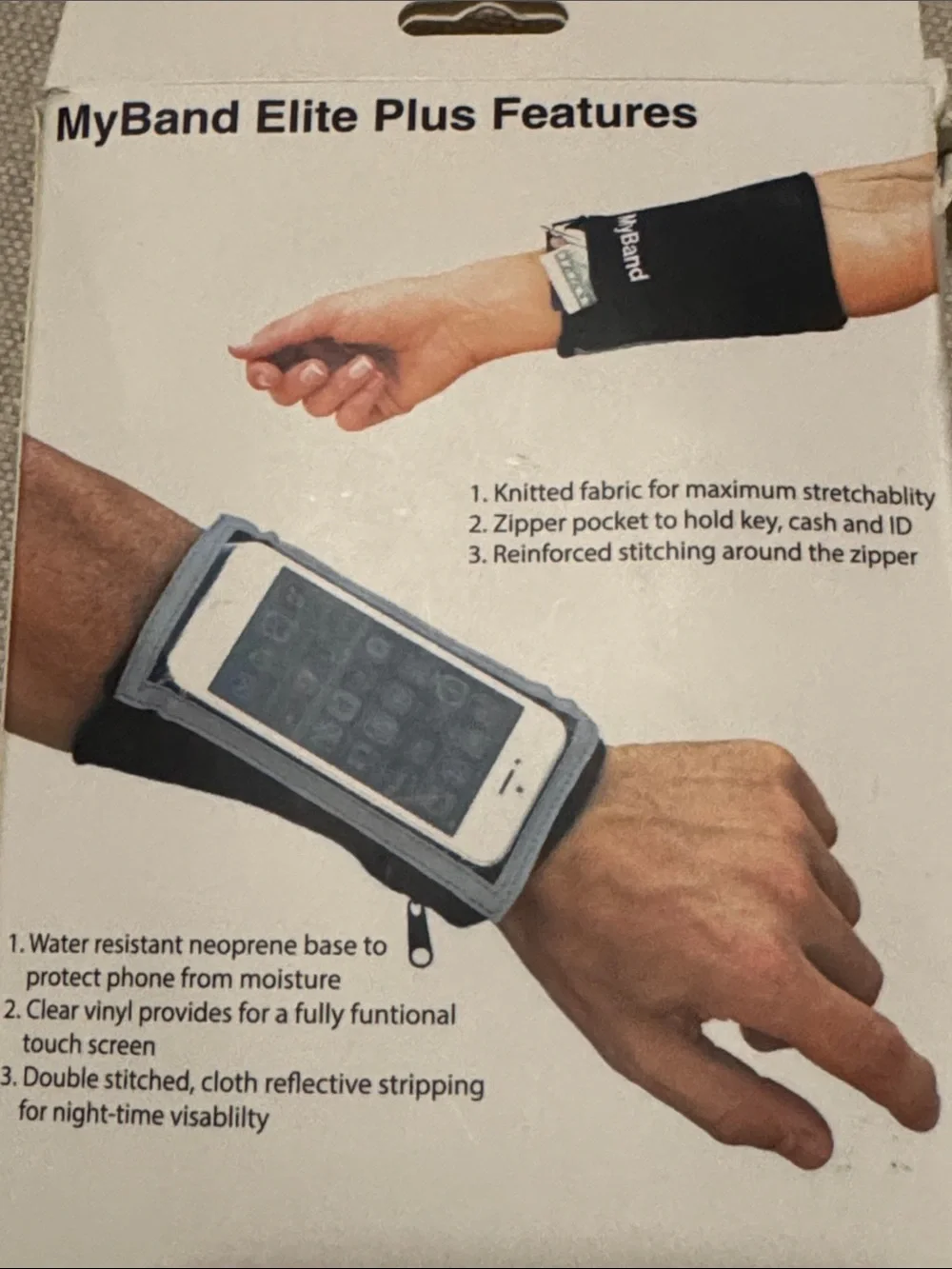 New with Box-MyBand Elite Plus-Phone Case-Sz L-Black-IPhone Plus or Galaxy Note
